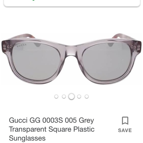 NWT Gucci Grey Rectangular Men's Sunglasses - Picture 1 of 7
